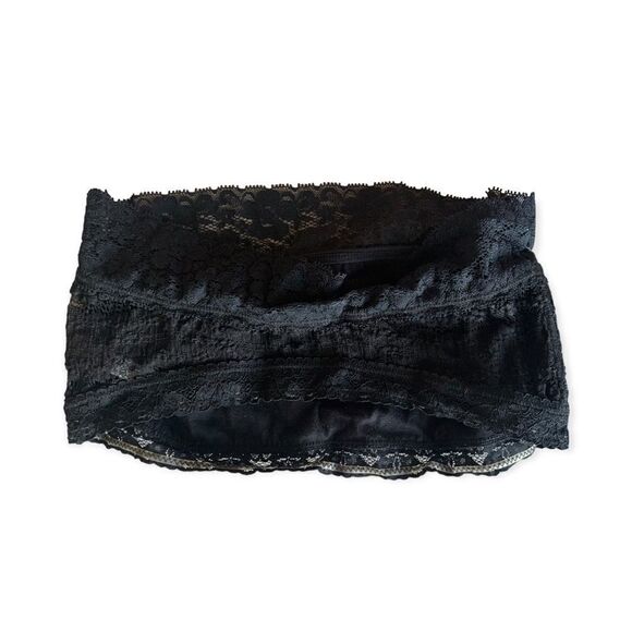 Free People Intimately Black Semi Sheer Lace Bandeau Bra Small, NWOT - Picture 3 of 3